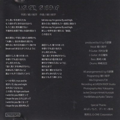 画像2: [USED]0.1gの誤算/NEVER ENDING(CD-R)